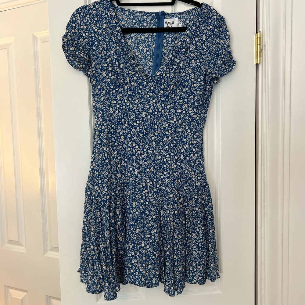 Princess Polly Blue Floral mini dress